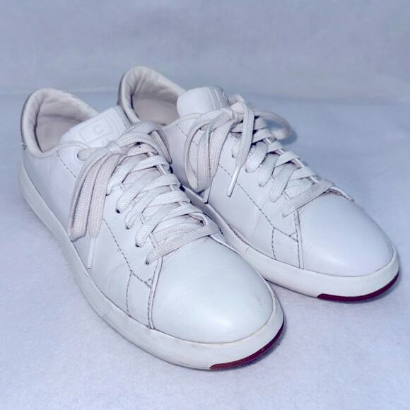Women’s Cole Haan GrandPro Tennis Sneakers Optic White Leather size 6 - Picture 1 of 11